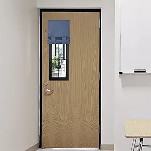 RYB HOME Room Darkening Door Window Curtains for Entry Side, Privacy Curtains Thermal Insulate Covering for Patio/Glass/Front Door, 12 inch x 40 inches, Stone Blue, 1 Panel