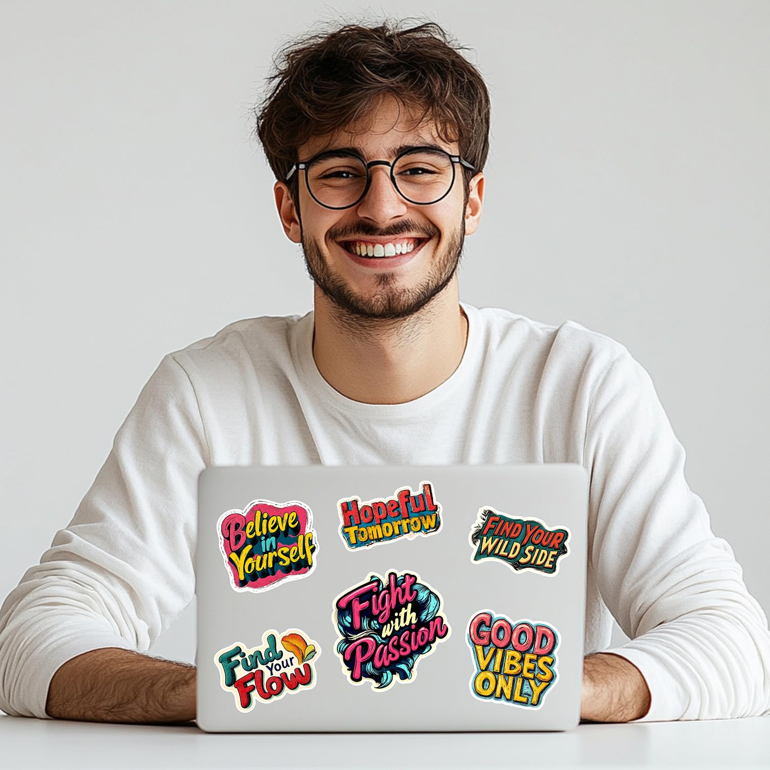 Lot de 310 autocollants avec citation inspirante – Affirmation positive encourageant pour adolescents, adultes, étudiants, enseignants, employés, décalcomanies en vinyle de style rétro vintage pour