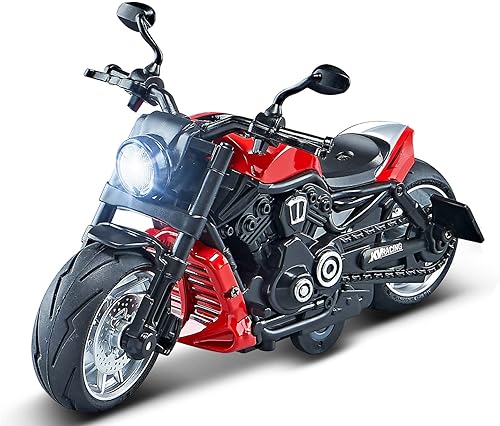 Juguete de motocicleta para tirar hacia atrás, regalo de moto con iluminación musical, juguetes de motocicleta Wolverine para niños de 3 a 12 años