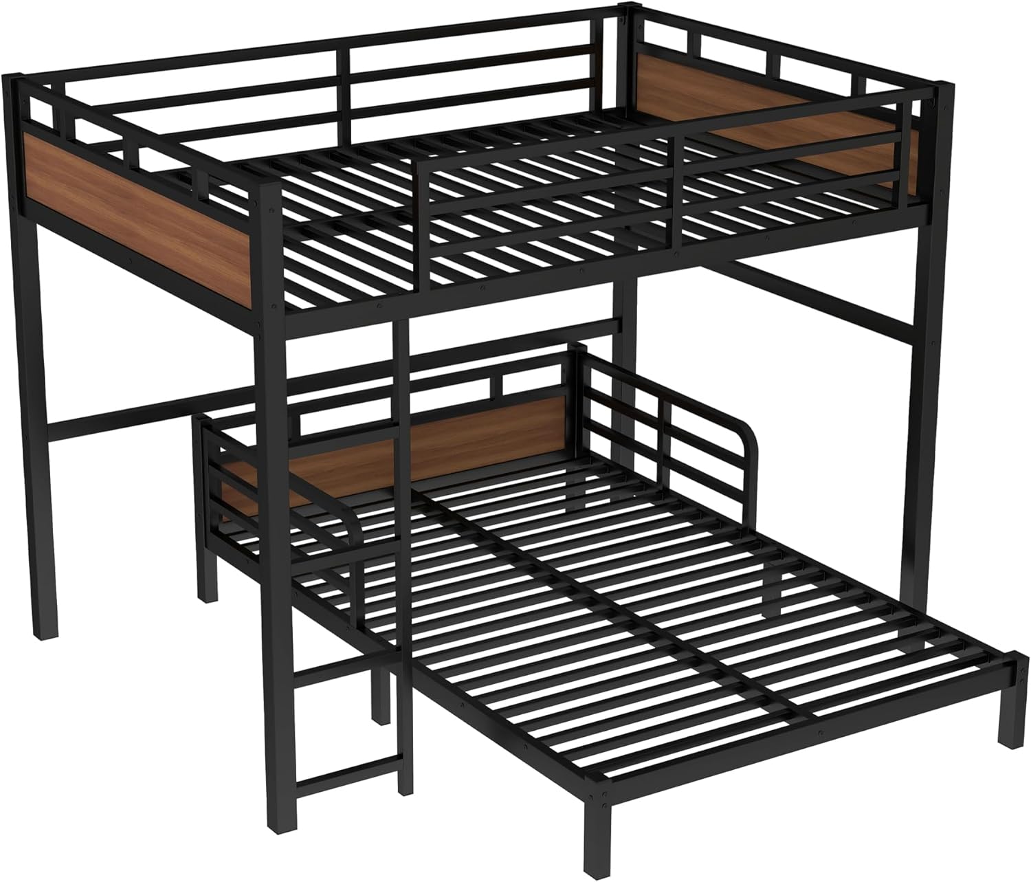 Assembly step showing the lower bed frame being constructed