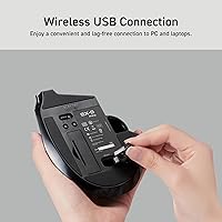 Vista 5 de ELECOM Ratón Trackball Inalámbrico, Ratón Ergonómico, Conexión para 3 Dispositivos, Con Cable (USB), Bluetooth, Ratón Track Ball, Control