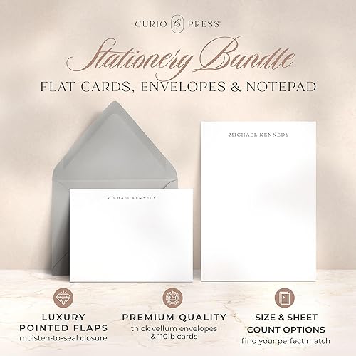 Miniatura 2 de Juego de bloc de notas y tarjetas de notas personalizadas con nombre, tarjetas de notas planas personalizadas y bloc de notas personalizado con