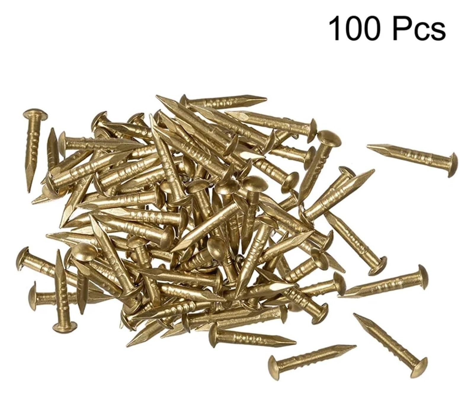 Małe gwoździe mosiężne, 100 szt. 1,5 x 10 mm Mosiężne małe miniaturowe okrągłe główki Małe gwoździe mosiężne do majsterkowania