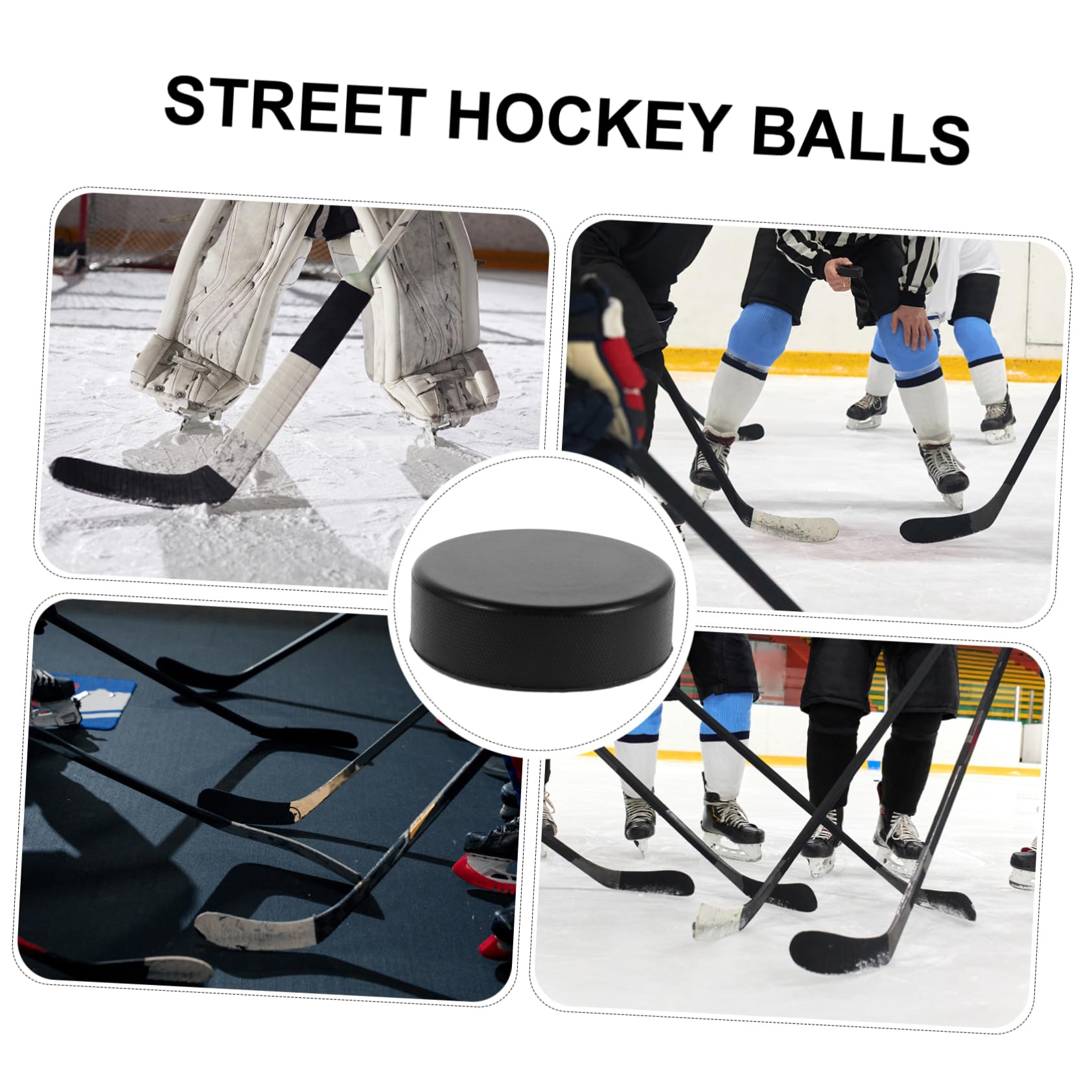 HEMOTON Rondelles de Hockey en PU Noir 20 Pièces pour Entraînement