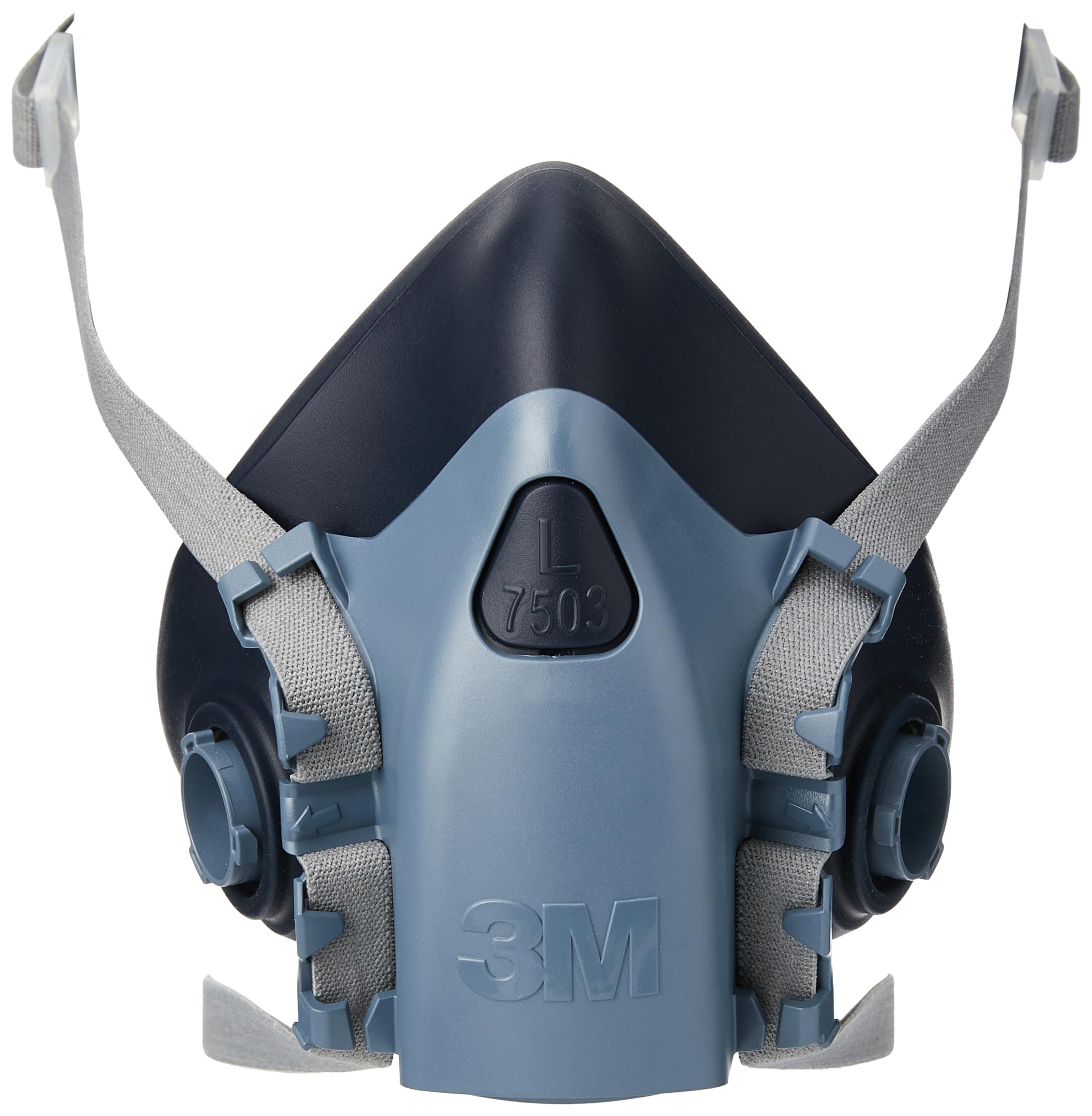3M K7503 70-0716-1804-8 Demi-Masque en silicone avec soupape expiratoire Cool FlowTM Taille Grande, Certifié EN sécurité