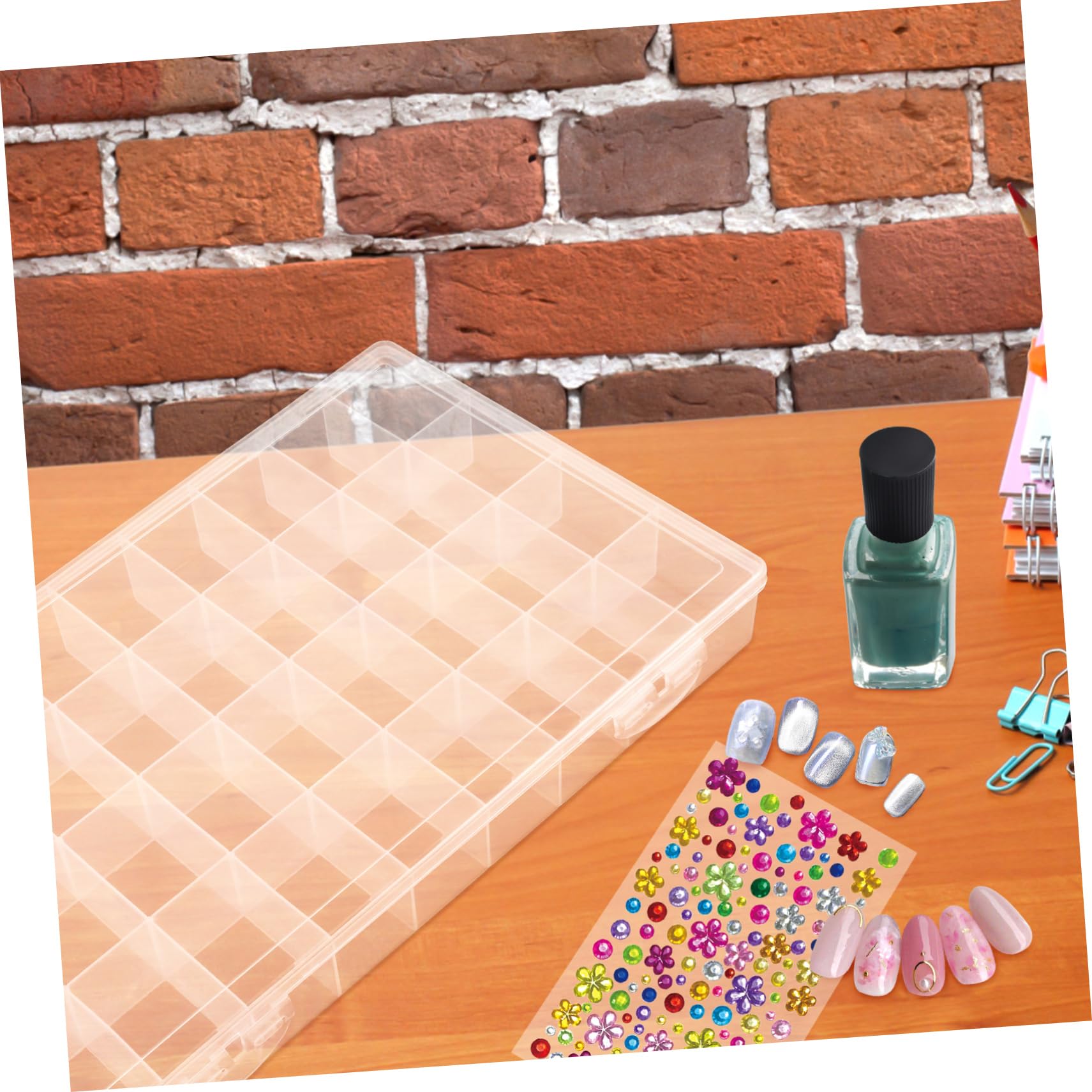 36-Fach Organizer 2 Stück - Transparent, Mit Trennwänden, Für Basteln, Schmuck & Kleinteile