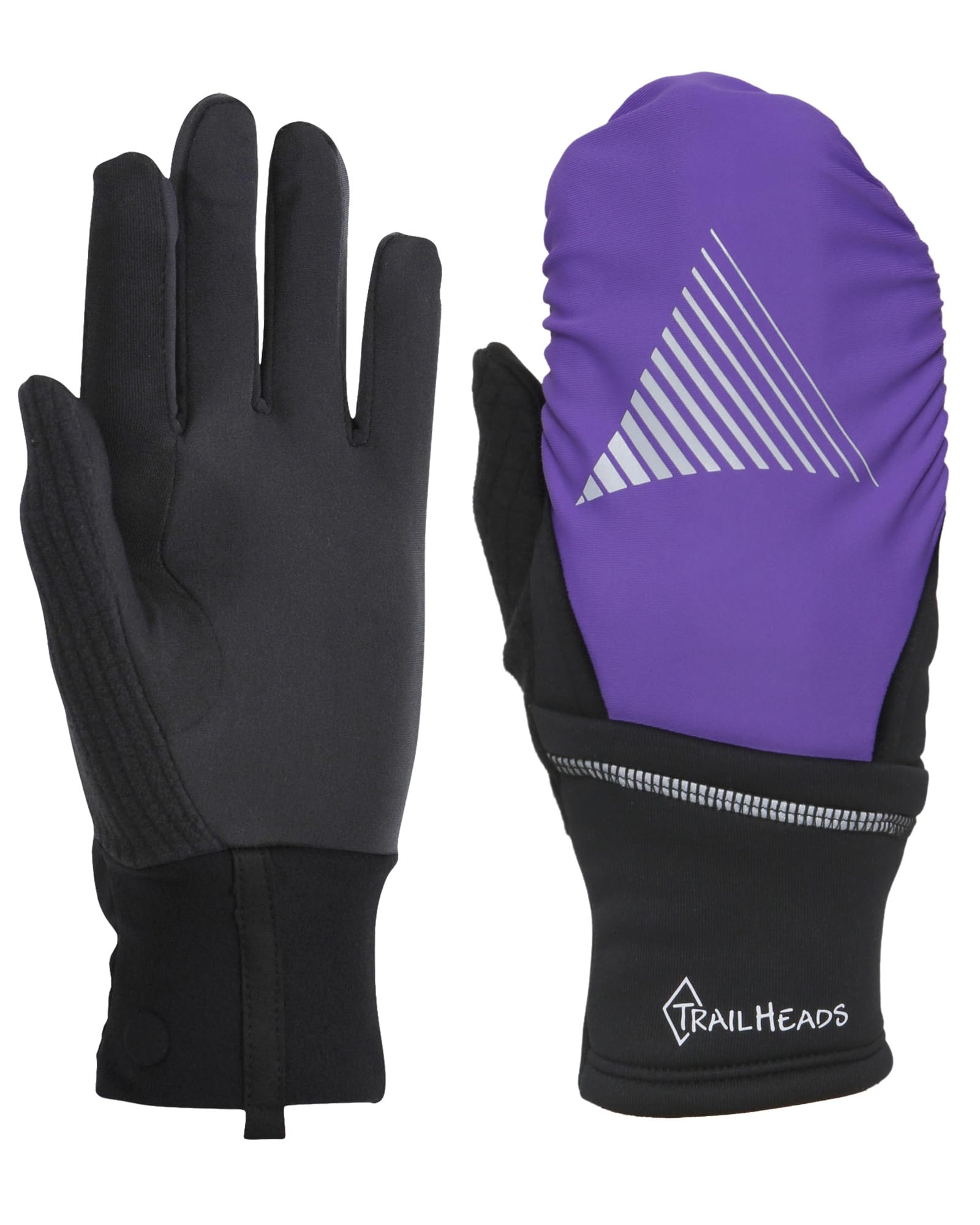 TrailHeads Guantes para mujer para pantalla táctil con manoplas impermeables reflectantes