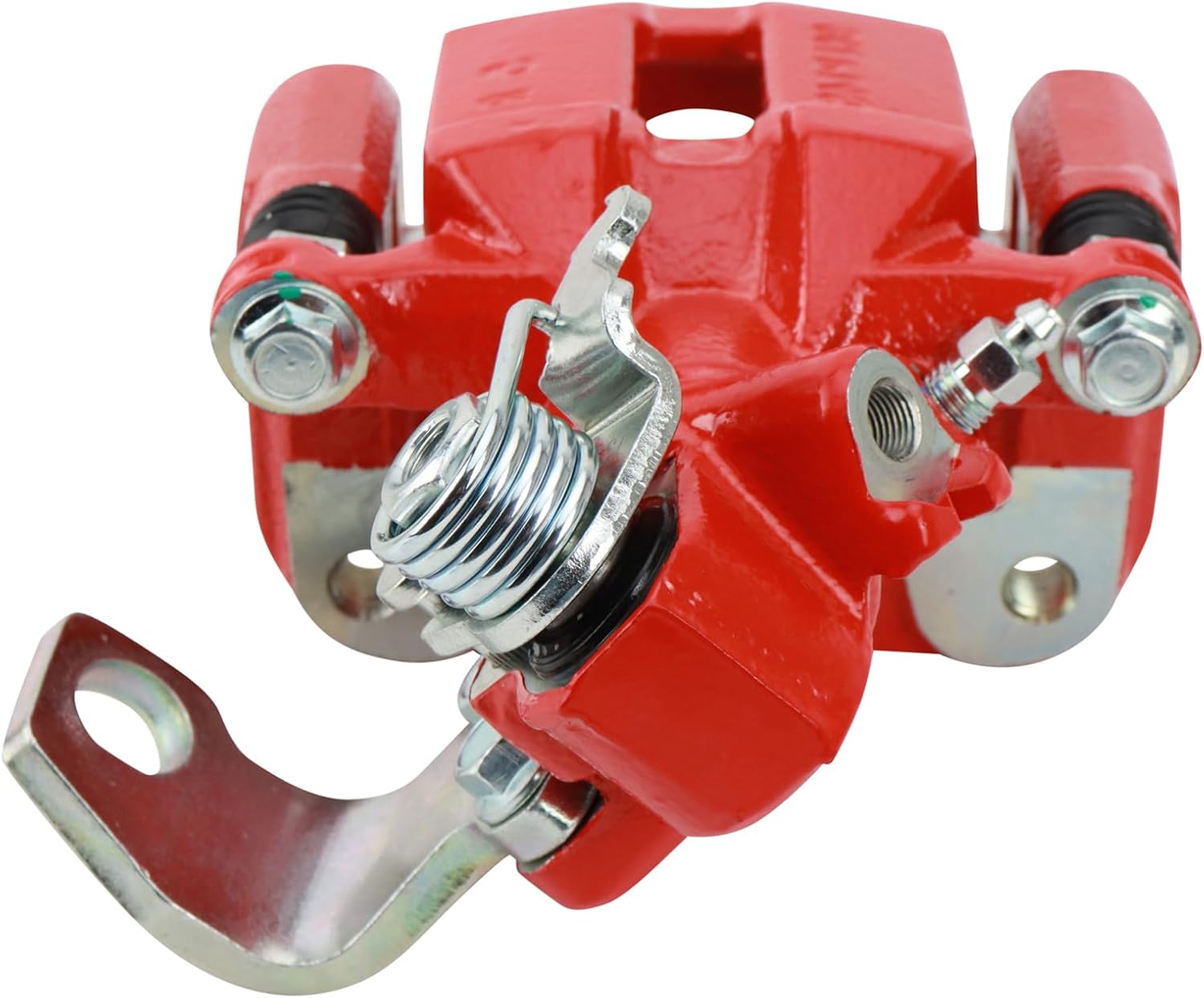 TRQ Rear Left Brake Caliper w/Bracket Performance Red Drivers Side Compatible with 2013-2022 Acura ILX 2006-2015 Honda Civic