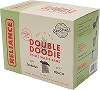 Reliance Double Doodie Toilet Waste Bags 6-Pack with Bio-Gel | Leak-Proof, Odor-Masking for Portable Toilets, Camping & Emergencies