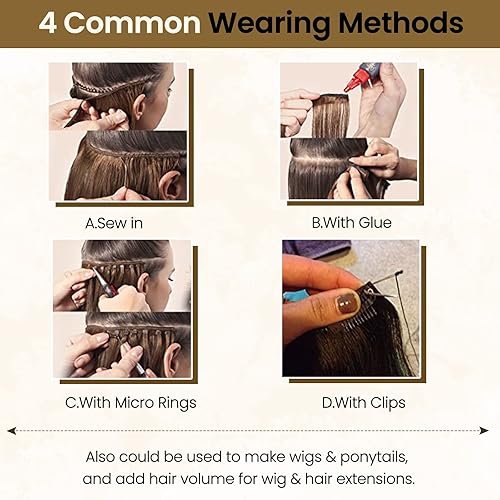 Miniatura 7 de Extensiones de cabello humano con trama de coser 353oz balayage castaño ceniza con 2 tonos rubios reflejos naturales sin costuras cabello Remy