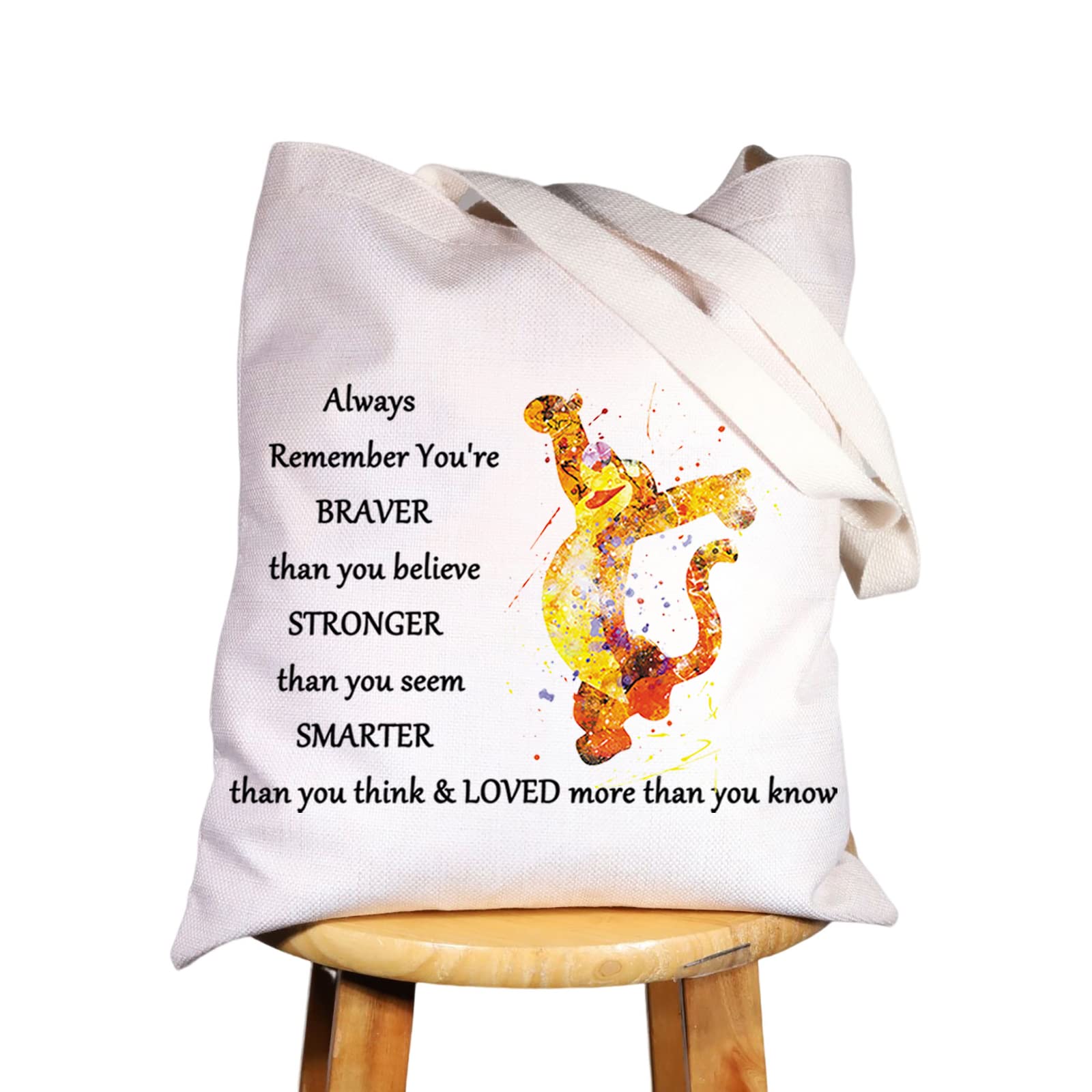 WZMPA Tiger Cosmetic Makeup Bag Tiger Fans Gift You Are Braver Stronger Smarter Than You Think Tiger Makeup Zipper Pouch Bag For Women Girls (Always