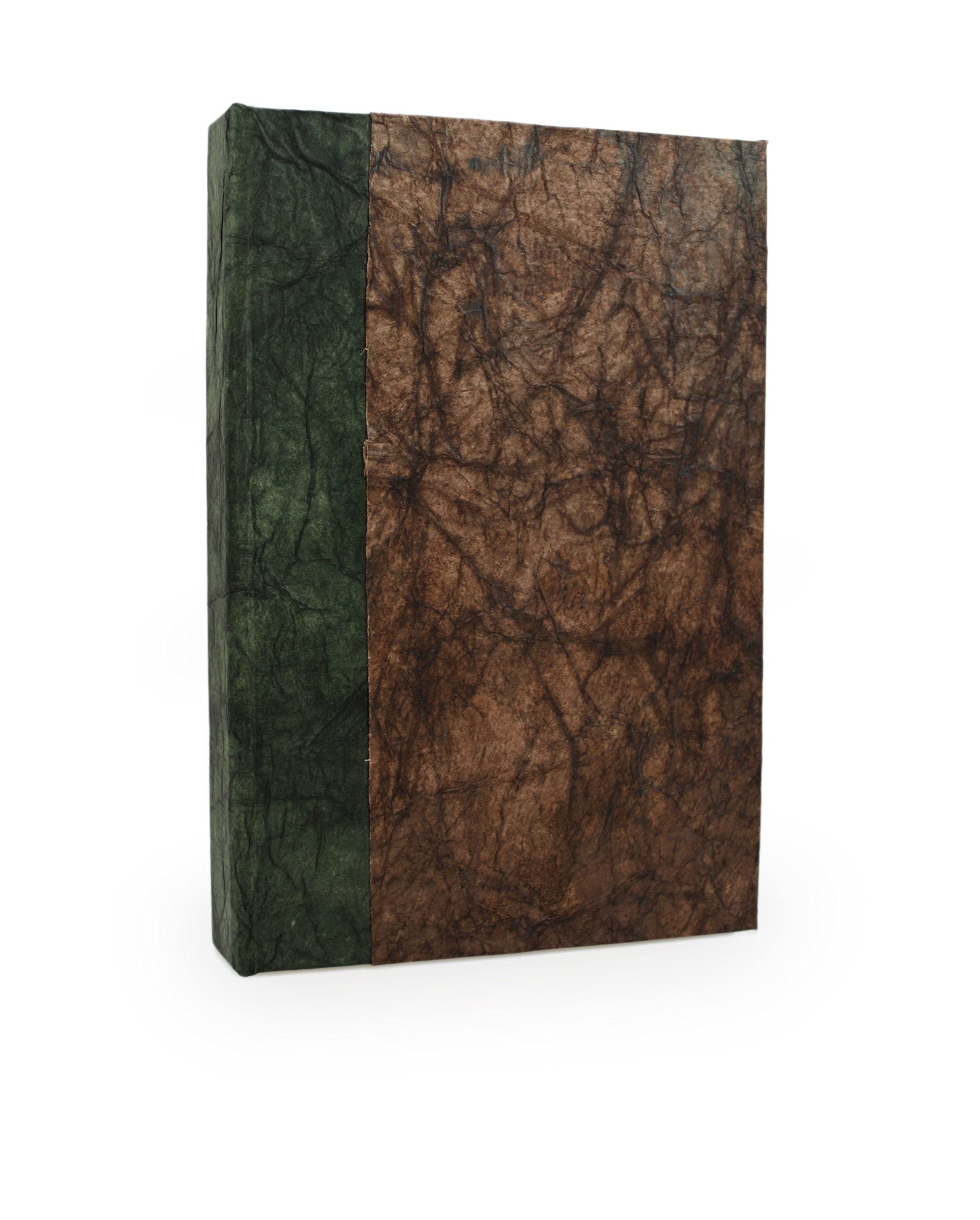 Kathmandu Valley Co. Nepali Eco Journal with Vintage Lokta Paper. Hand-made Notebook to write in from Nepal. (5x8, Dark Walnut)