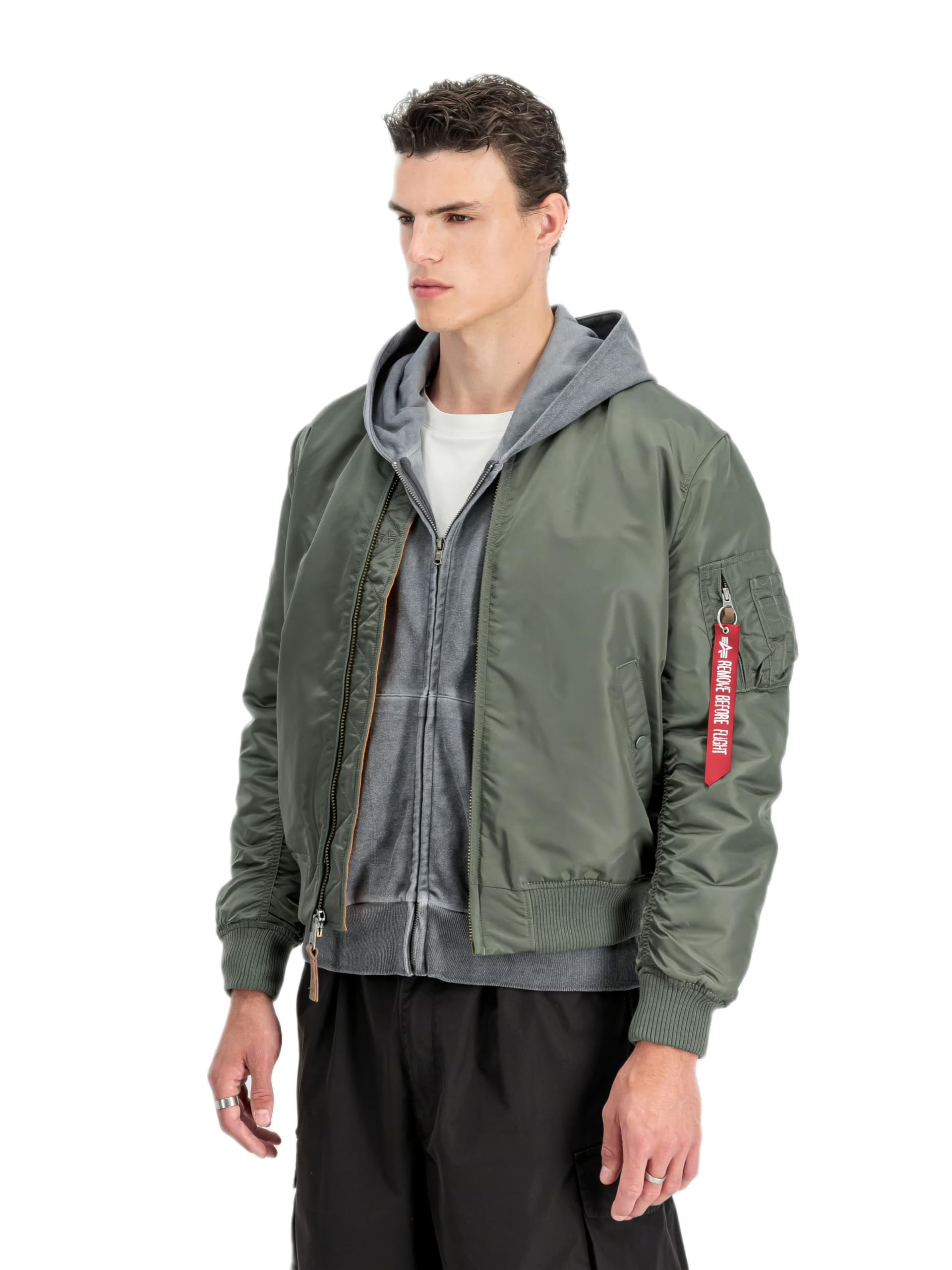 Alpha Industries MA-1 VF 59 Bomberjacke für Herren, Vintage Green, L – Ansicht 3