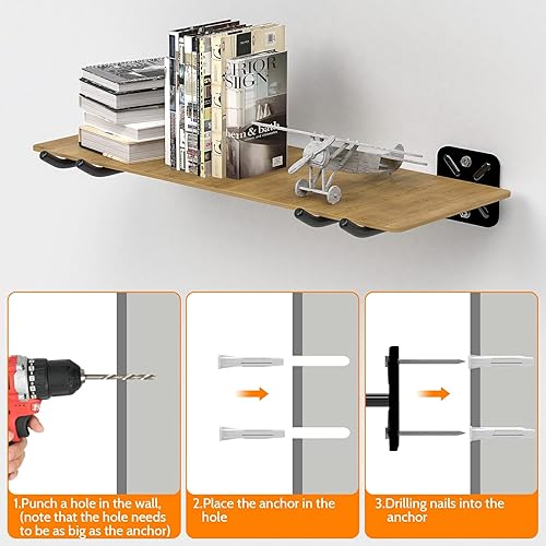 Miniatura 6 de 4 ganchos de almacenamiento resistentes, acero aleado, montaje en pared, capacidad de 120 libras, organización de garaje