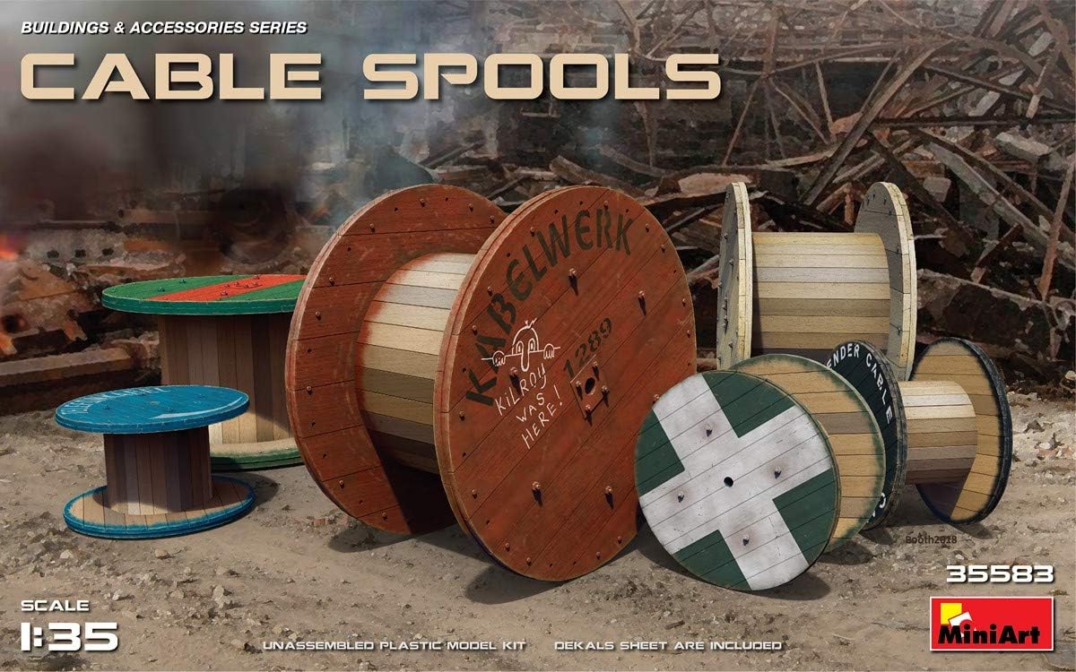 MIA35583 1:35 Miniart Cable Spools [Model Building KIT]