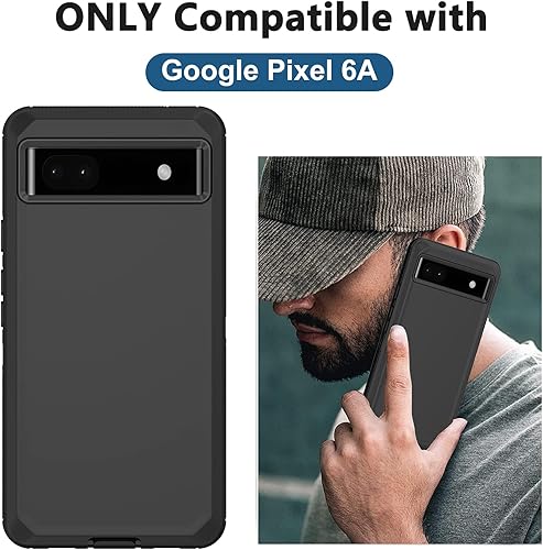 Miniatura 2 de Aimoll-88 Funda para Google Pixel 6A, con protector de pantalla integrado, protección resistente contra caídas, cuerpo completo, a prueba de golpes,