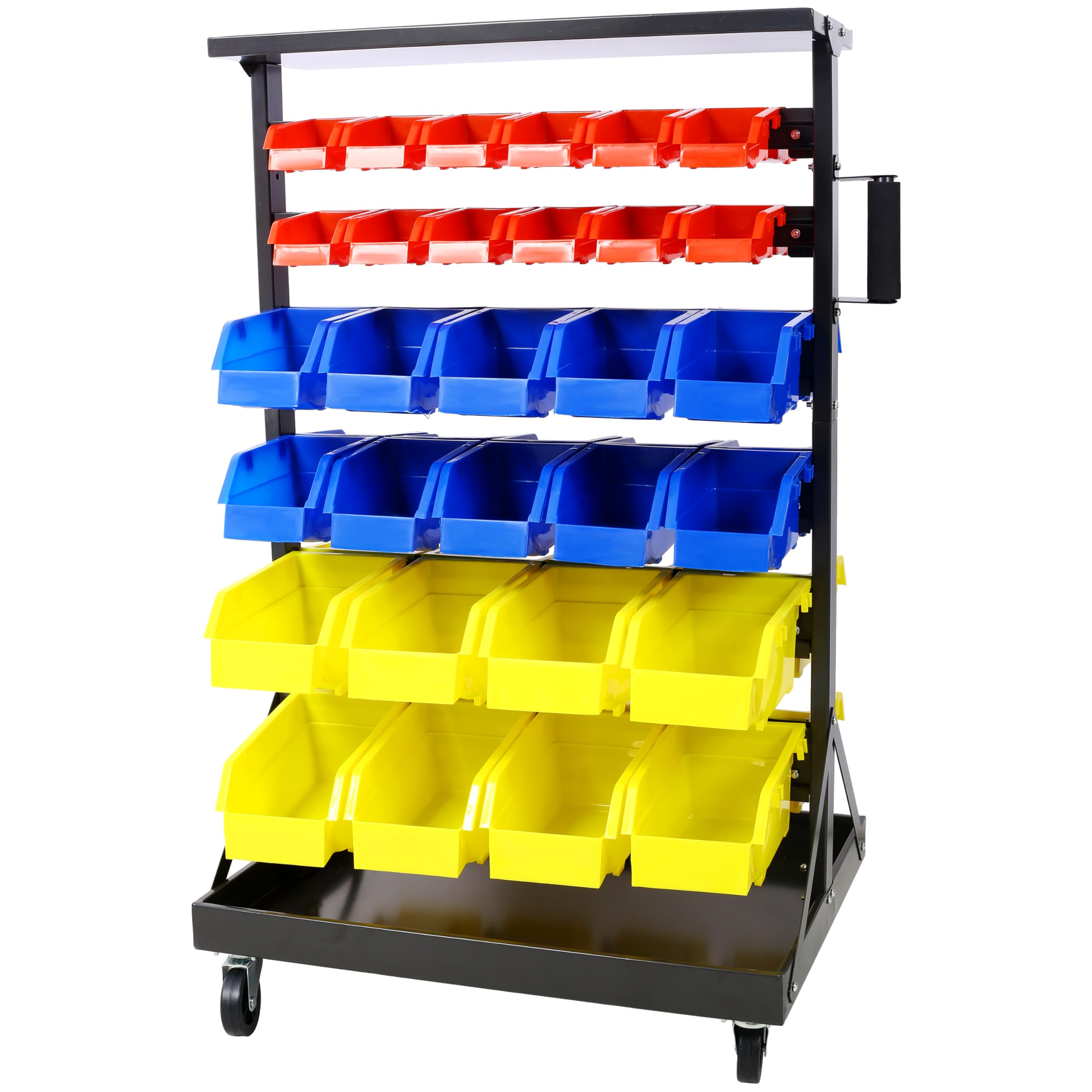 Amazon.com: 6-Tier Dual-Sided Rolling Bin Rack, Shelving Storage ...