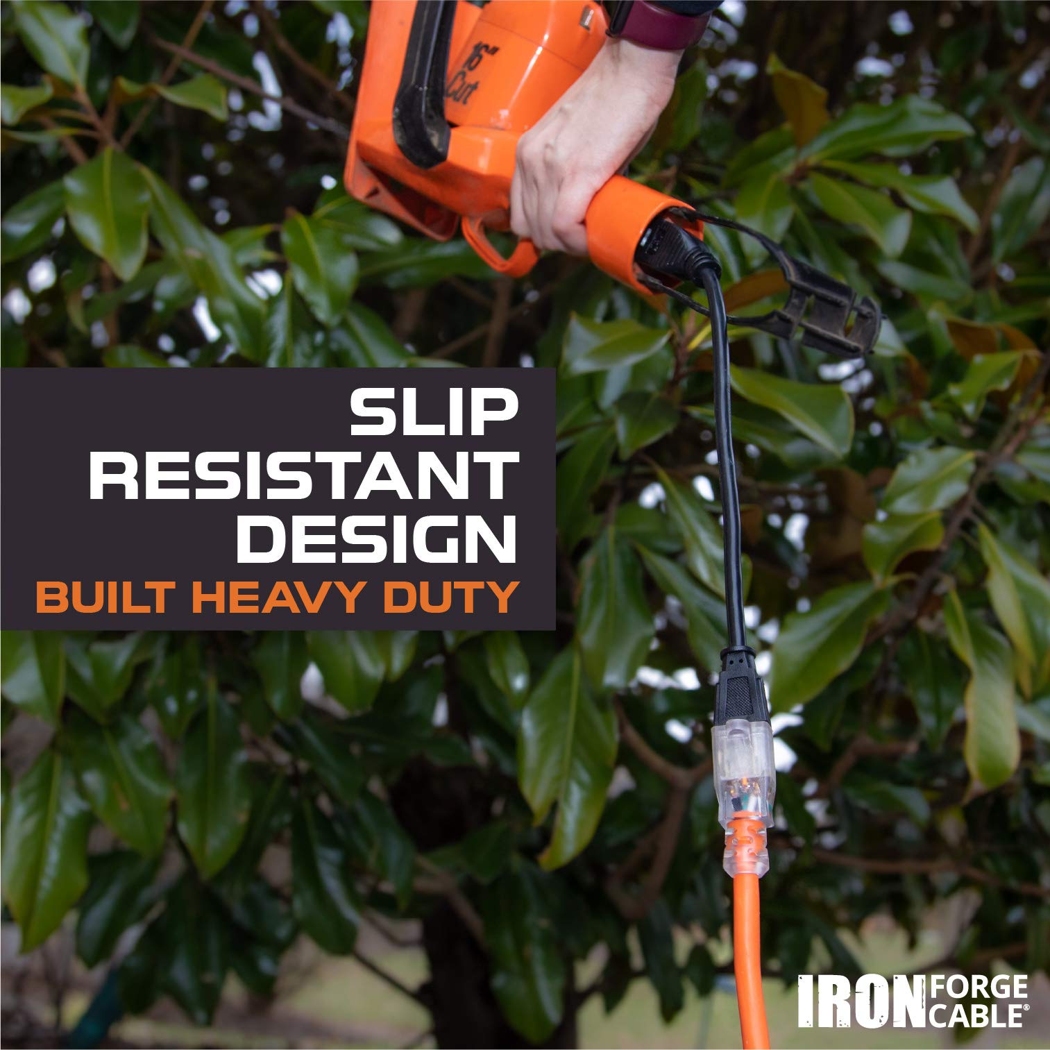 Cable de extensión de color naranja o rojo – 16/3 o 12/3 resistente para exteriores con 3 clavijas de conexión a tierra para seguridad – ideal para jardín y electrodomésticos principales