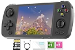 RG405M Retro Handheld Game Console , Aluminum Alloy CNC Android 12 System 4.0 Inch IPS Touch Screen with 128G TF Card 3172 Games Compatible with 5G WiFi and Bluetooth 5.0 (Black)