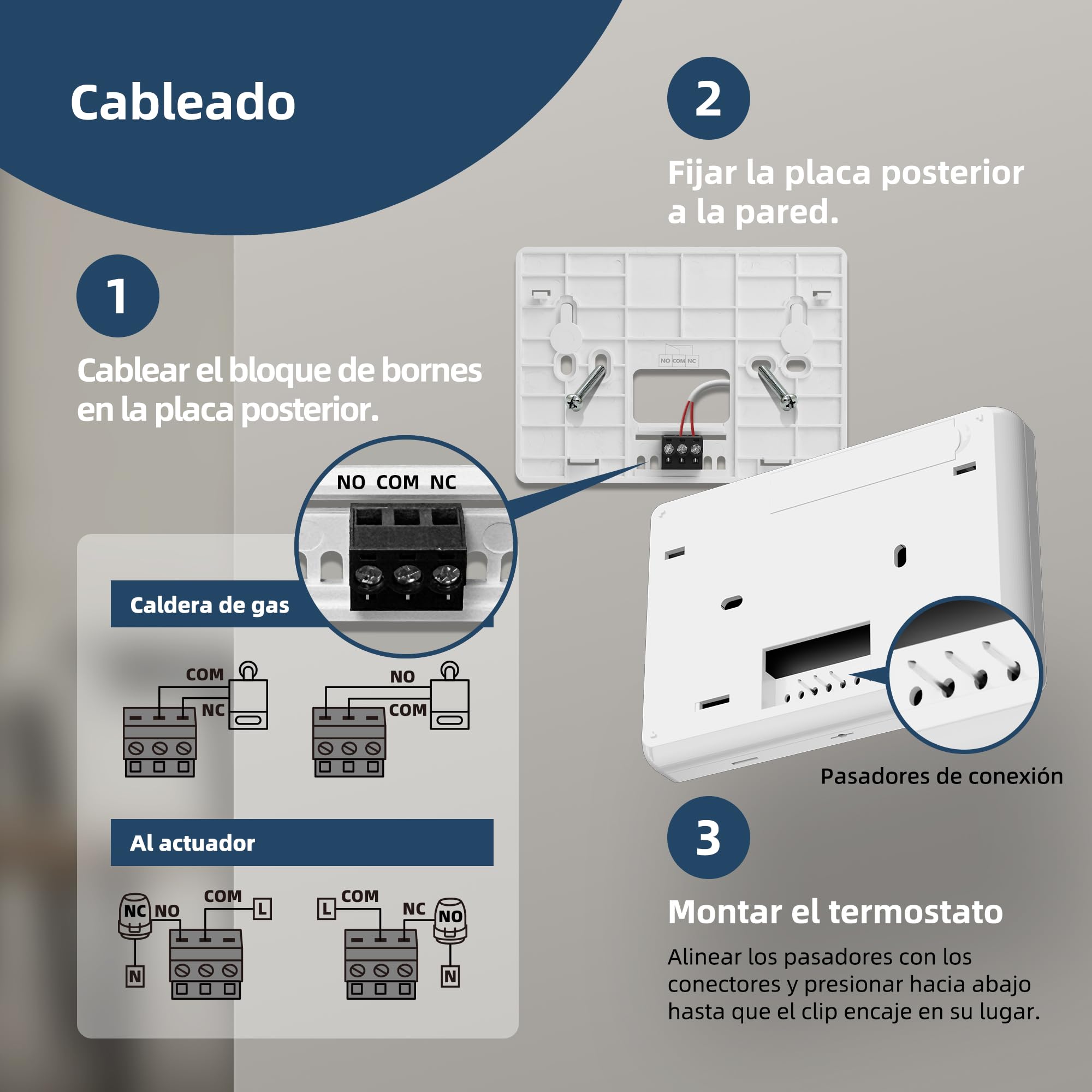 Termostato Wi-Fi a batteria, termostato programmabile giornalmente