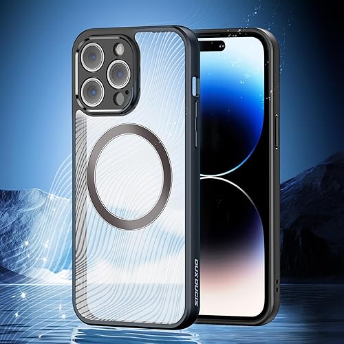 Funda transparente de lujo para iPhone 14 Pro Max, funda para iPhone 14 Pro Max con purpurina de líneas fluidas para mujeres/hombres, [compatible