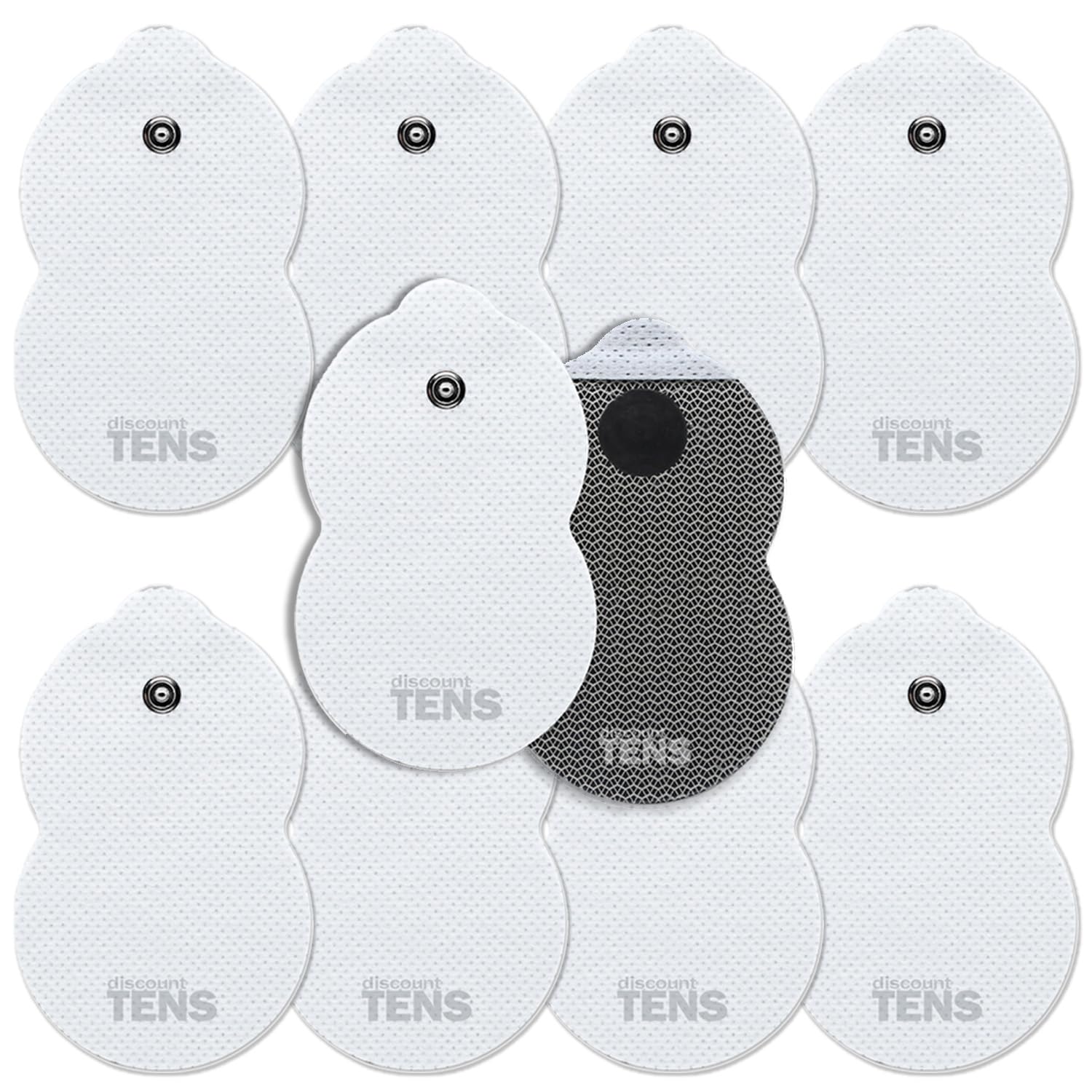 Discount TENS – Replacement Electrodes Compatible with Omron TENS Units, 5 Pairs (10 Pads) – 3.23" x 1.89" Premium Reusable Electrode Pads, Durable Self-Adhesive Electrodes