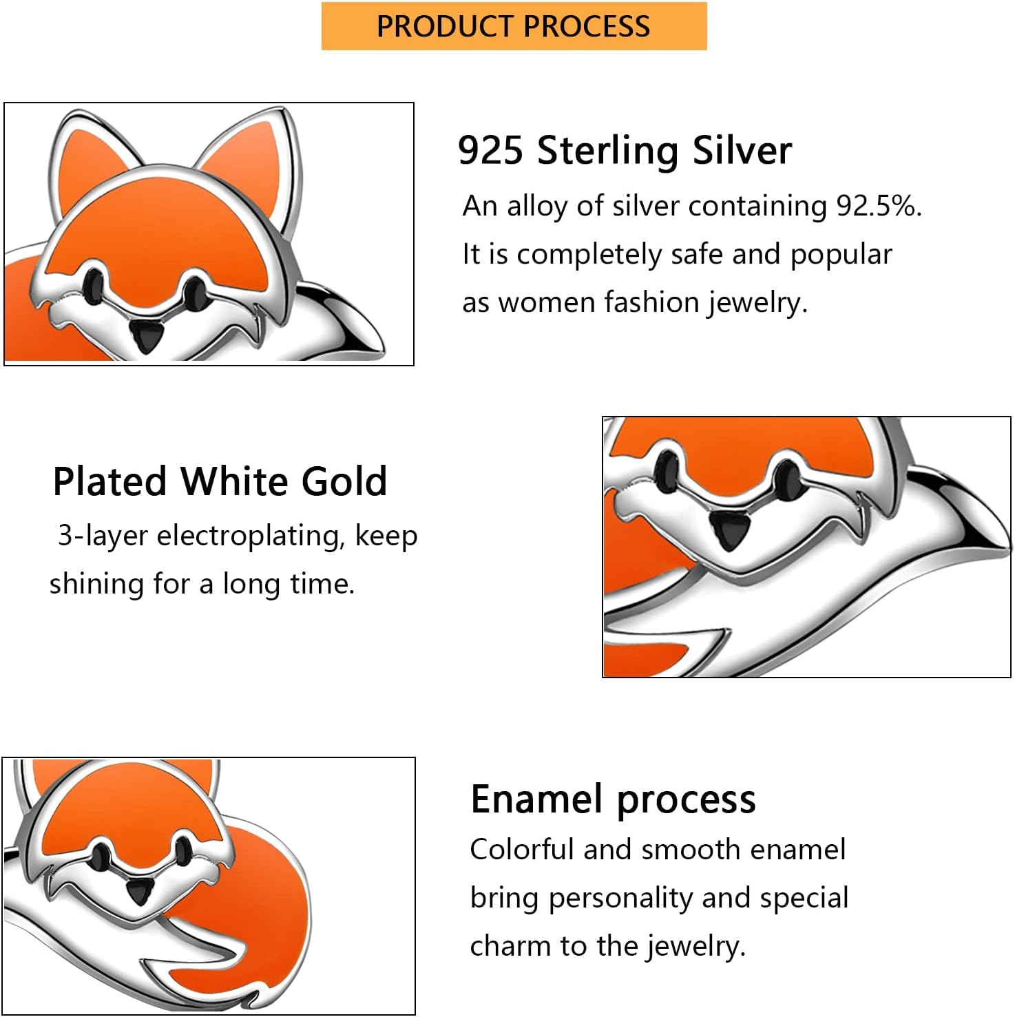 Axolotl/Fox/Panda/Unicorn/Horse/Dog Earrings 925 Sterling Silver Hypoallergenic Animal Stud Earrings Jewelry Gifts for Women Daughter - Image 5