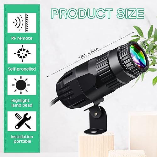 Miniatura 2 de Tarpop 3 proyectores de discoteca con 3 espejos brillantes remotos Pinspot Light 15W RGBW LED Beam luz de escenario 4 en 1 iluminación de escenario
