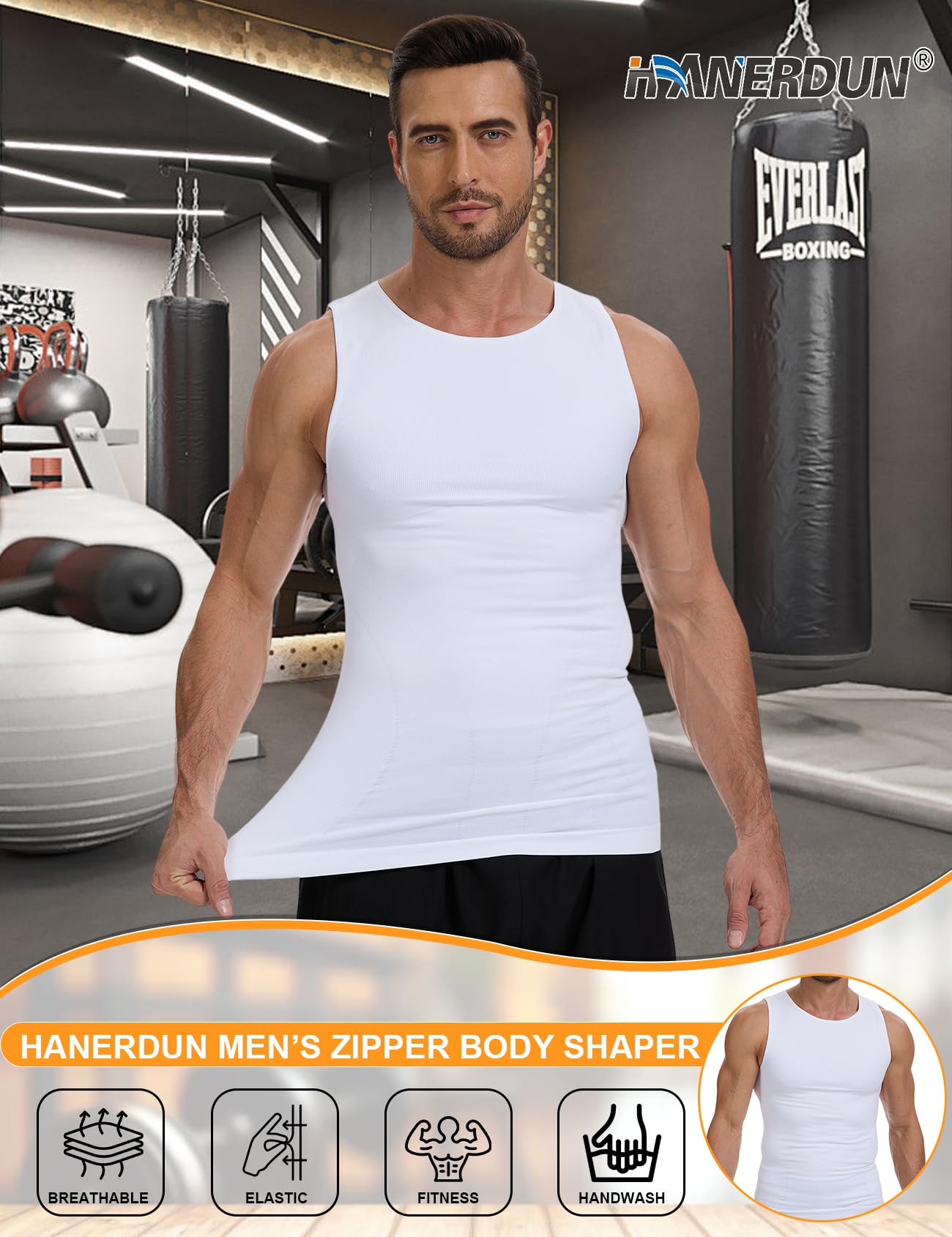 HANERDUN Débardeurs Homme Gynécomastie Debardeur Compression Shirt Gaine Amincissante