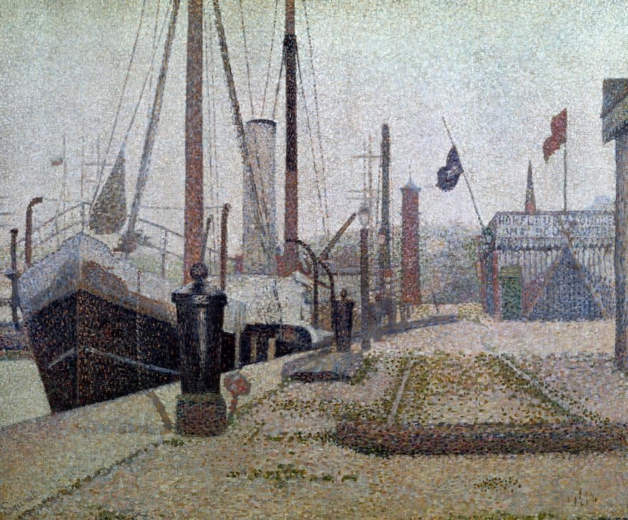 Tableau Georges Seurat la Marie poster impression d'art vintage décoration chambre 60x90cm