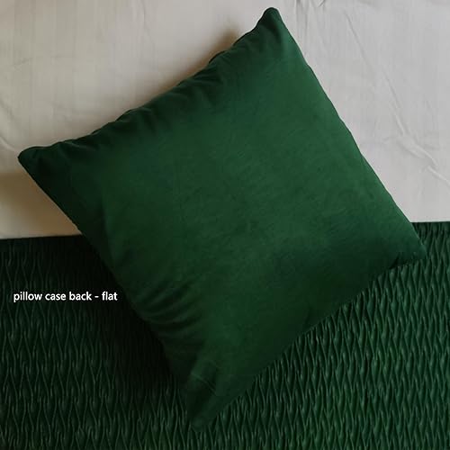 Miniatura 3 de Lightolife Camino de cama de terciopelo suave liso, bufanda decorativa para el hogar, hotel, casa de huéspedes, 2 fundas de almohada, 17.5 x 17.5