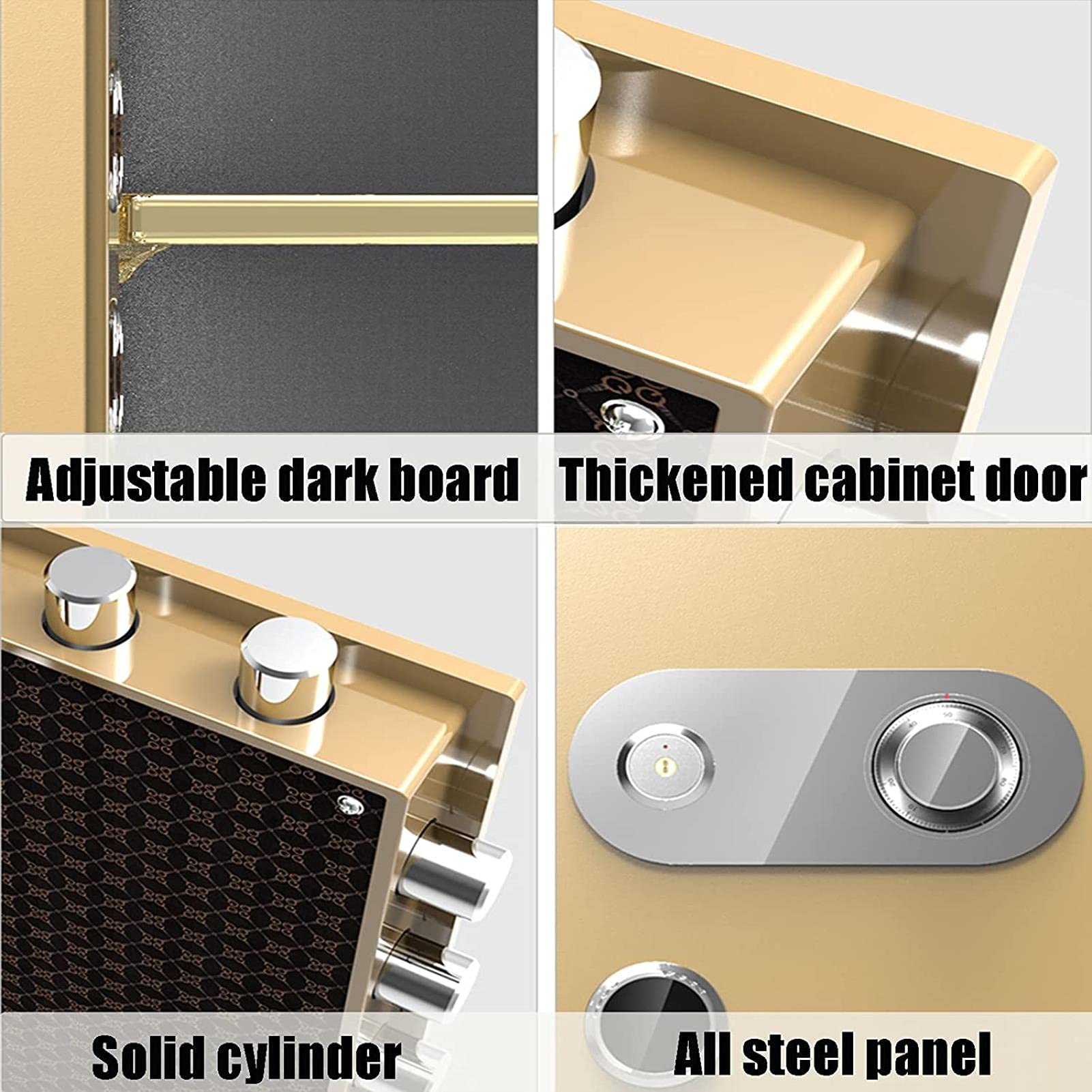 RLKHXBS Safe,Home Safe, Security Safe Home and Office Fireproof and Anti-Theft Lockers Key Password Mechanical