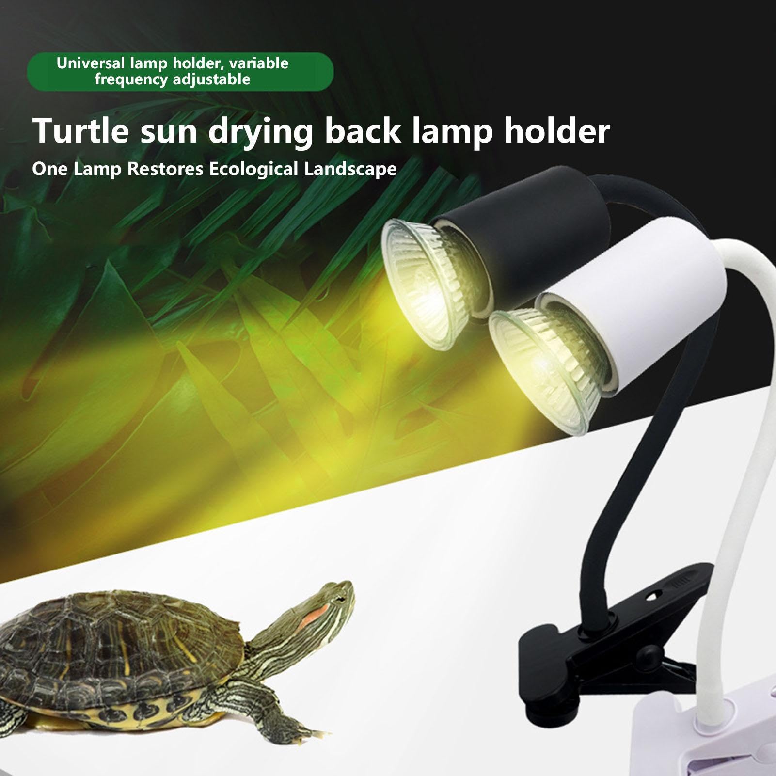Lampa do wygrzewania się żółwia ze stojakiem zaciskowym, obracana o 360°, lampa grzewcza dla gadów, akcesoria do jaszczurek, węży, żółwia, brodatego (bez żarówki)