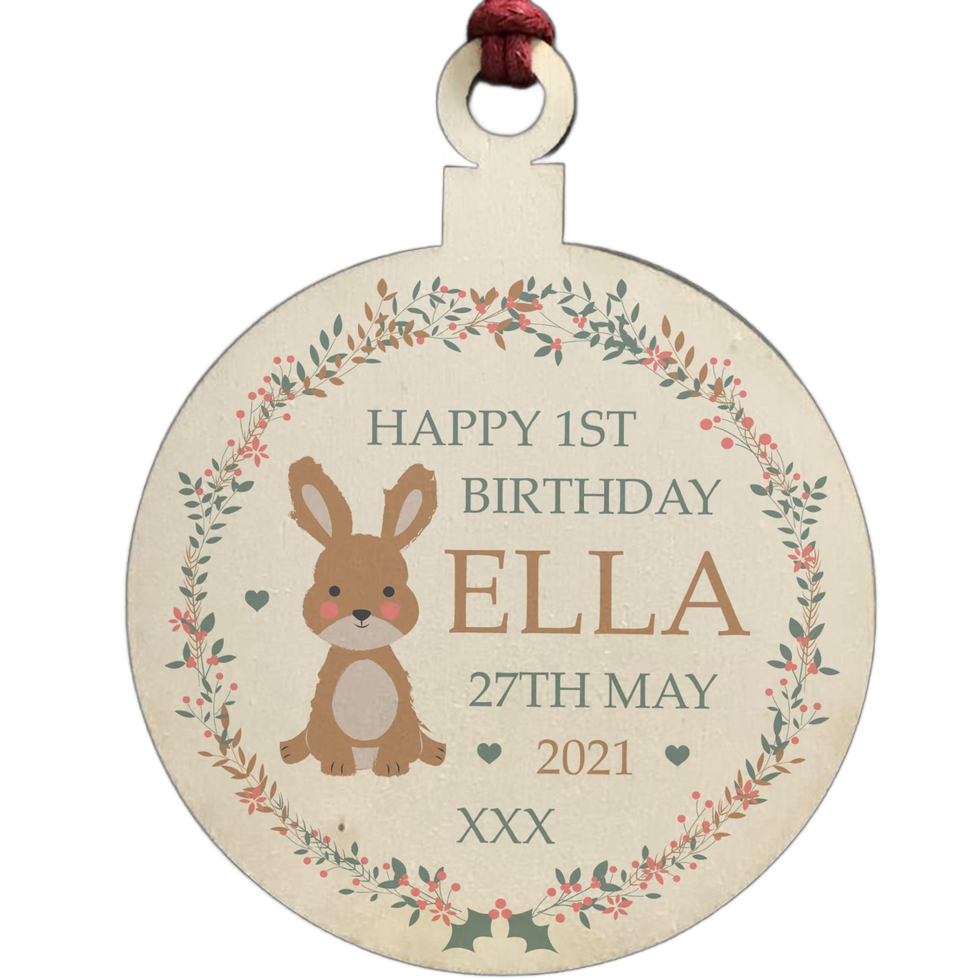 Personalised 1st Birthday Gift For Daughter Son Hanging Decoration New Baby Gift Keepsake