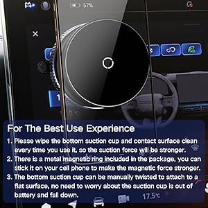 Ultra Vacuum Magnetic Suction Car Phone Holder, 360 Rotatable Car Phone Mount, Suction Cup Car Phone Mount for iPhone 16/15/14/13/12 & All Smartphones, Hands-Free Holder for Car/Mirror/Glass