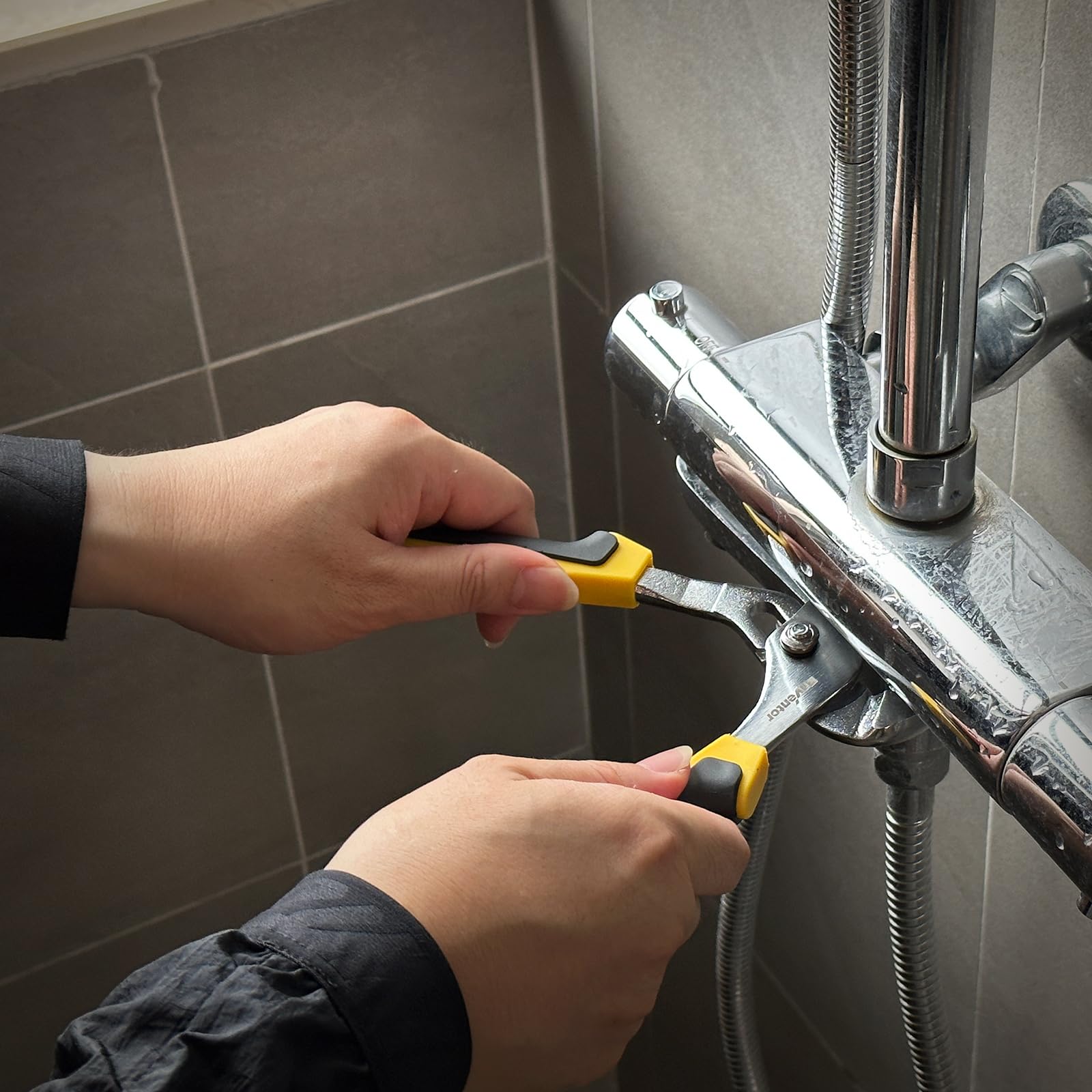 Enventor Cassetta Attrezzi Completa 158 Pezzi Giallo, Set Attrezzi da Lavoro con Cacciavite Chiave a Martello, Utensili da Lavoro con Cassetta Degli Attrezzi, Valigetta Attrezzi Completa per la Casa