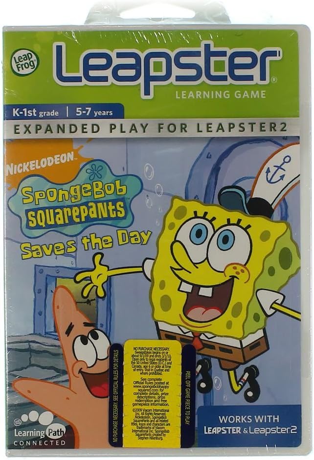 LeapFrog Leapster Learning Game SpongeBob SquarePants Saves the Day