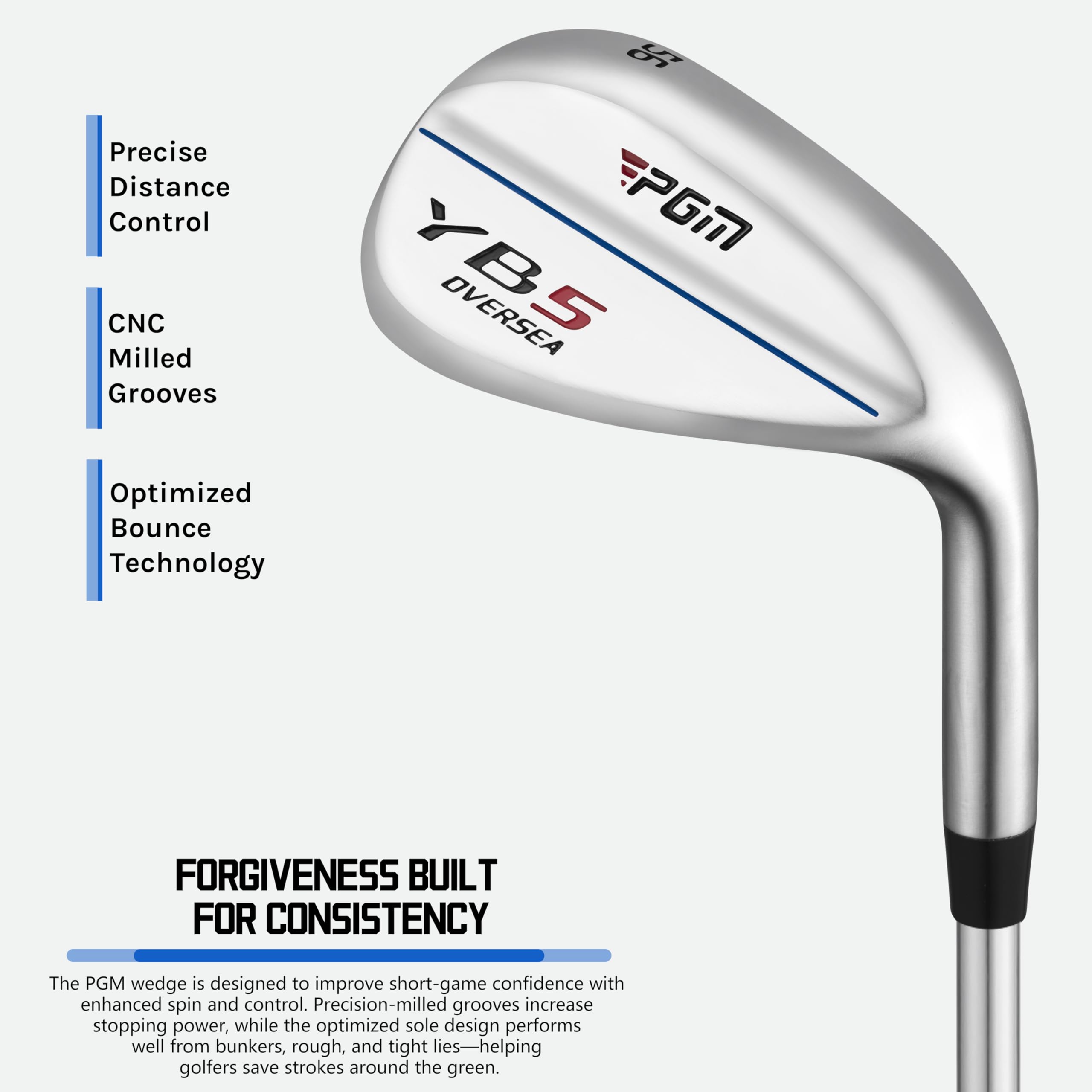 PGM Ensemble complet de clubs de golf pour homme – 11 pièces – 2 bois (#1,3), 1 hybride (#4H), 7 fers (#5,6,7,8,9,PW,SW), 1 putter – Sac de golf pour droitier – Idéal pour les débutants