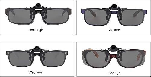 Miniatura 5 de Success Eyewear Clip On Sunglasses Flip Up Polarized Sunglasses Clip on over Prescription Eyeglasses with Case