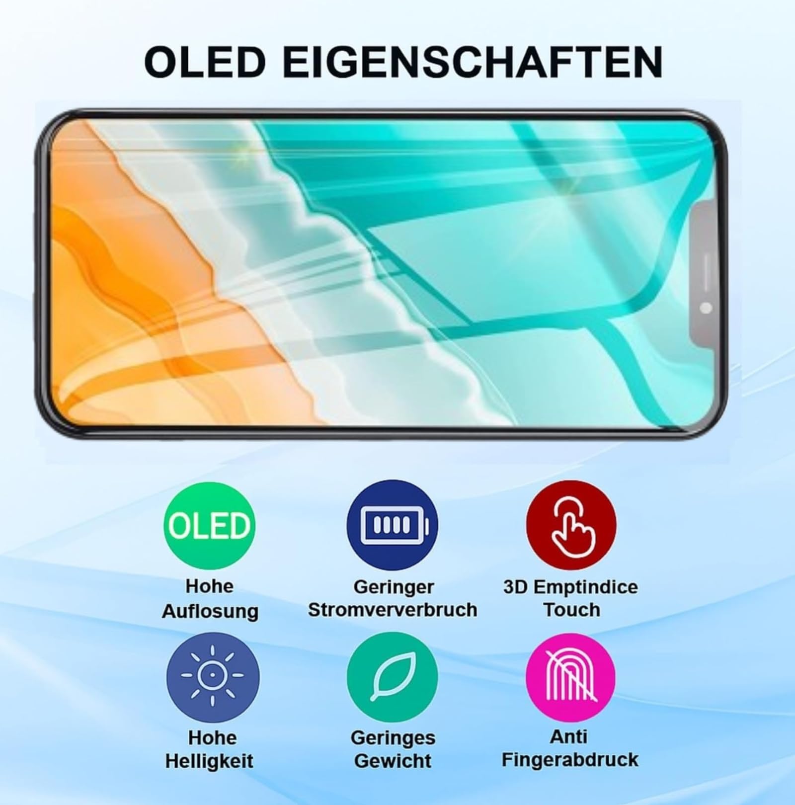 ZOETEC Hard OLED Display für iPhone 11 Pro Max (Nicht LCD) 6,5'' Full HD Display COF Touchscreen Digitizer Rahmen-Baugruppe mit Reparatur-Werkzeug-Sets, wasserdichter Klebstoff, gehärtetes Glas