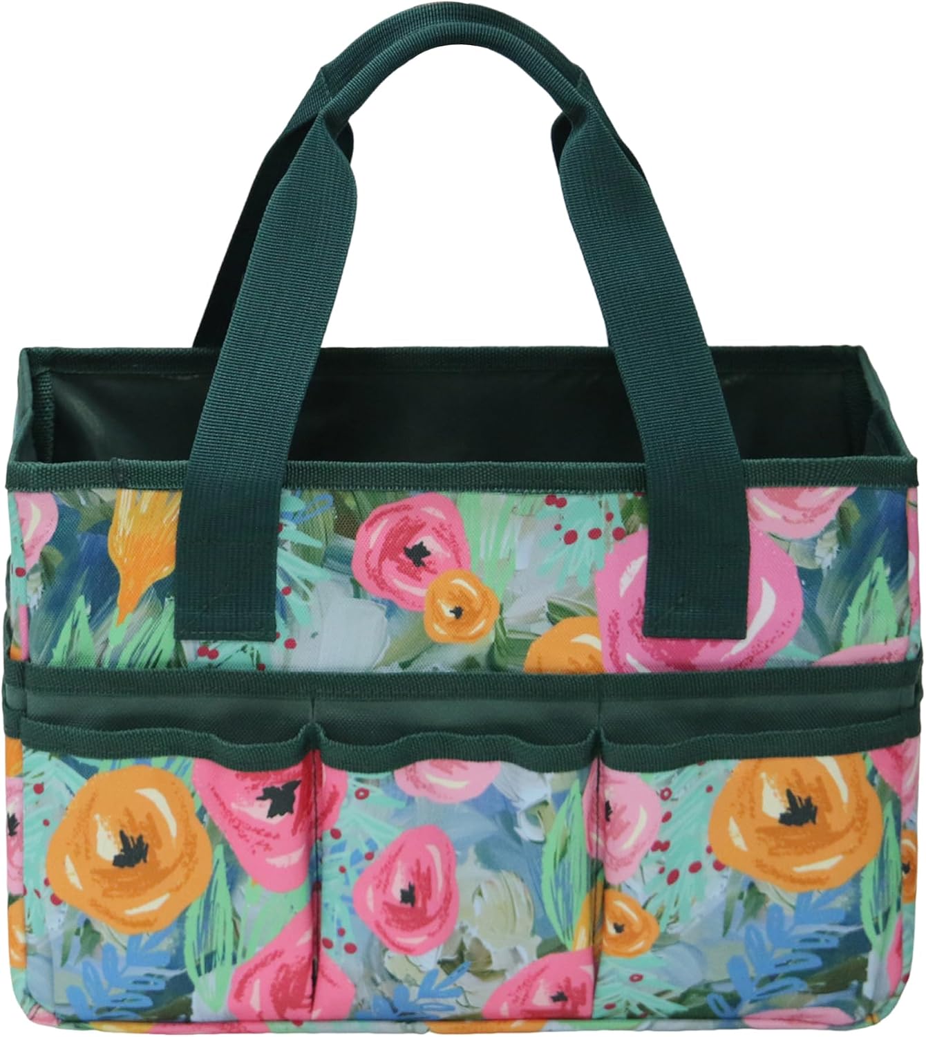 Craft Organizer Tote 18 Pockets Art Caddy 600D Water-Resistant Portable Sewing Scrapbooking Teacher Storage Bag