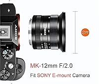Vista 6 de Meike Lente de enfoque manual ultra gran angular f2.0 de 0.472 in compatible con cámaras sin espejo Sony E Mount APS-C A6400 A5000 A5100 A6000 A6100