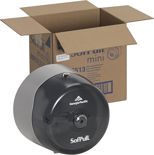Miniatura 2 de Despachador de pañuelos Georgia-Pacific SofPull con alta capacidad de mini humo, para el cuarto de baño, Humo, 1