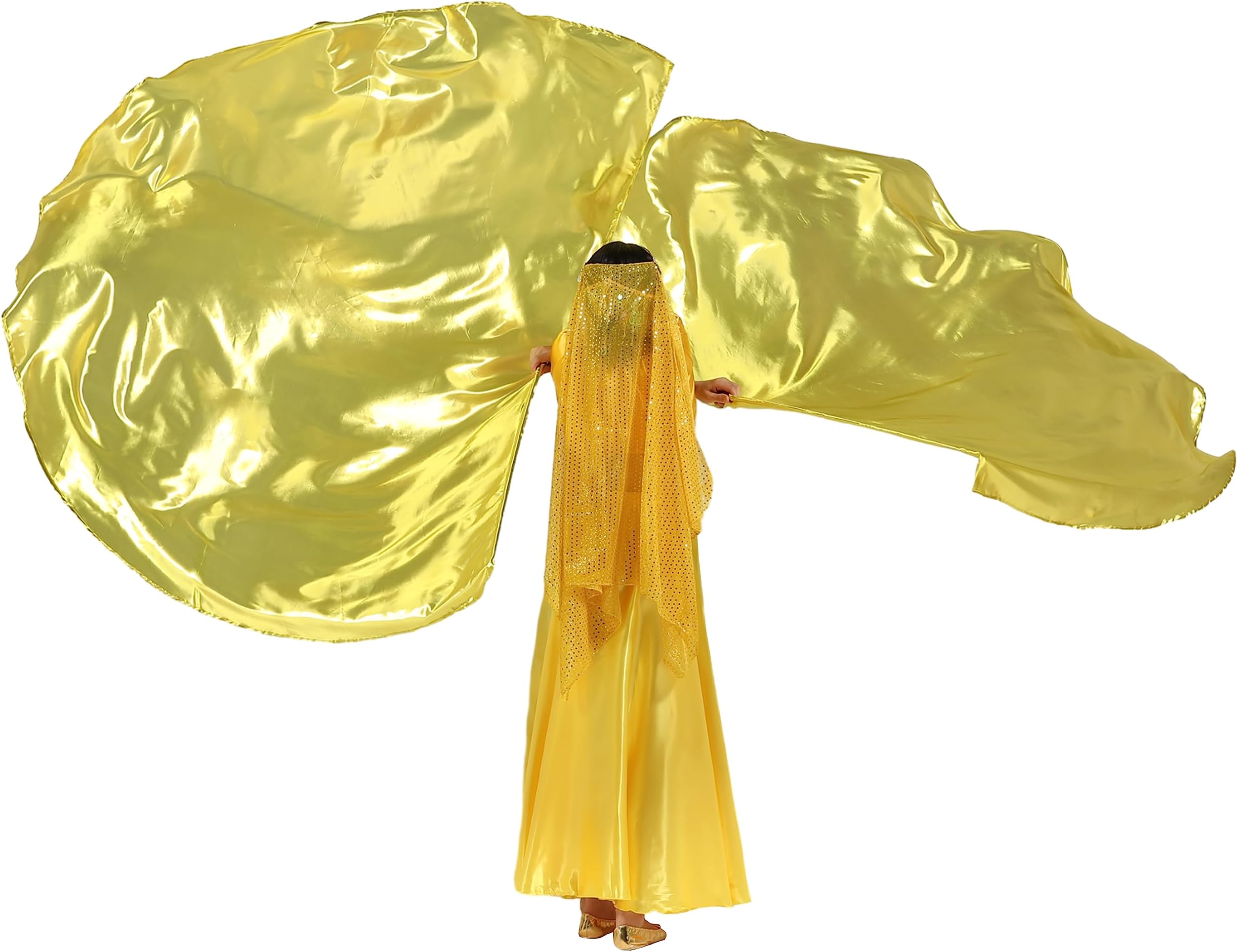 CAMATET 55" Praise Dance Flags 2 Set, Half Circle Worship