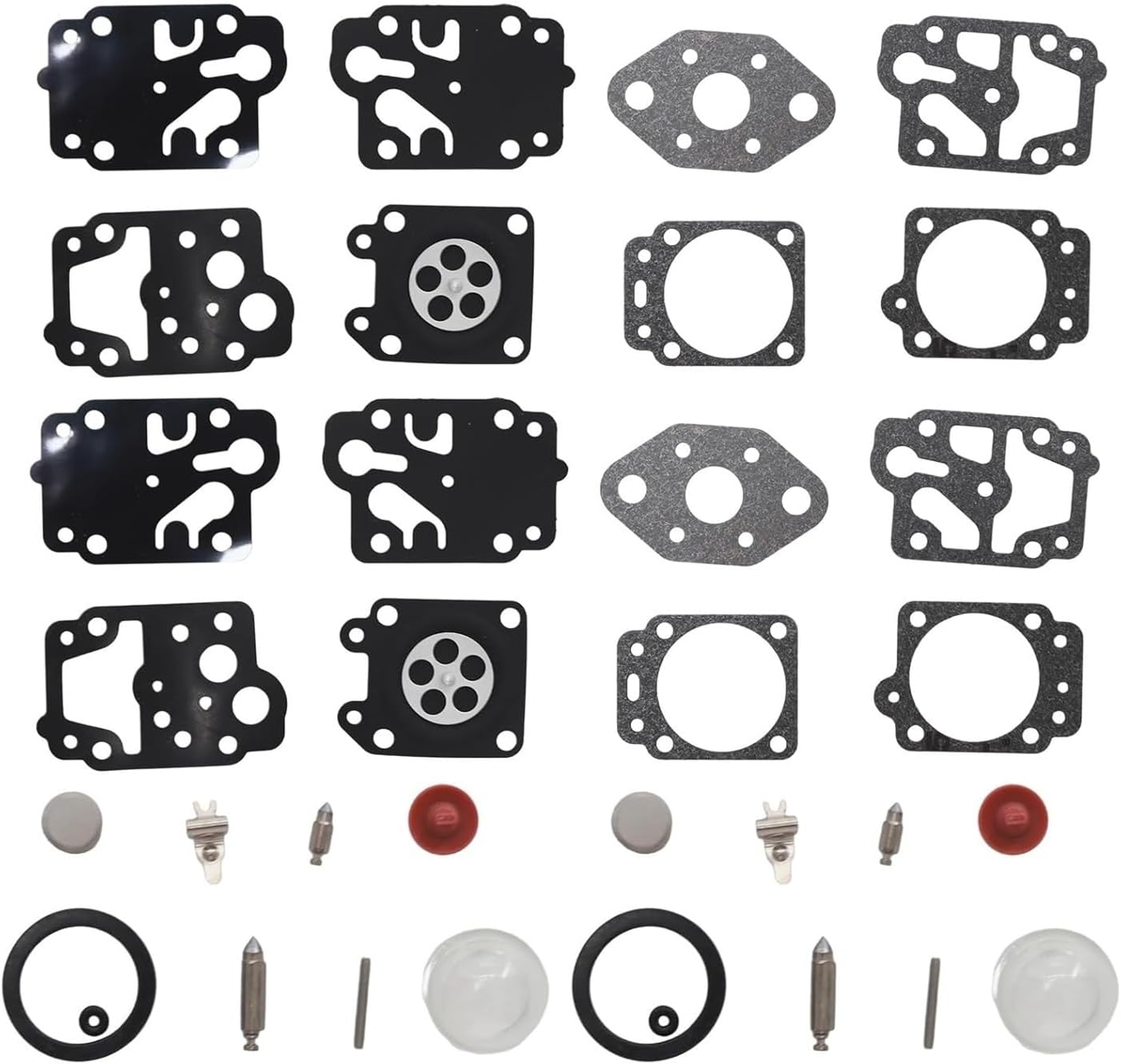 2 Set K20-WYL Rebuild Gasket Kit with Primer Bulb Fit for Series Carb Repair Gasket