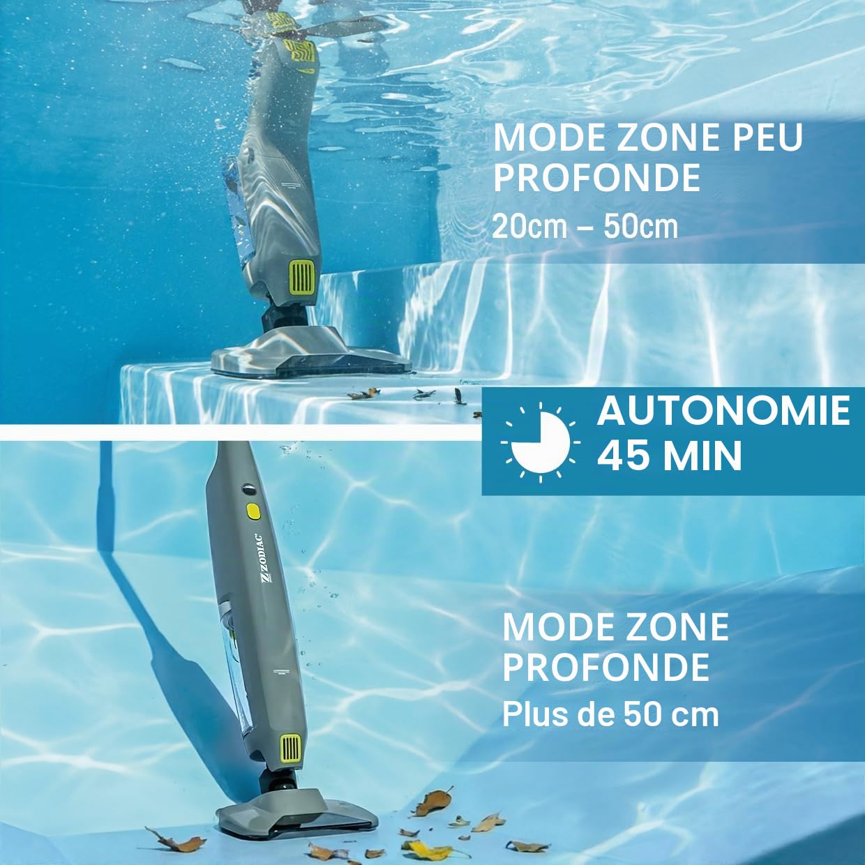 Zodiac Serenit MVH20. Aspirateur Manuel pour Piscine avec tête pivotante.