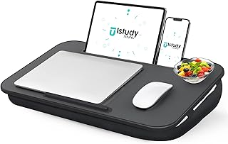 Lap Desk, Istudyniture Lap Desk with Cushion, Lap Desk for Laptop,Fits up to 17 inch Laptop,Removable and Washable,Laptop Desk for Bed,Couch, Home Office,Black (Large)