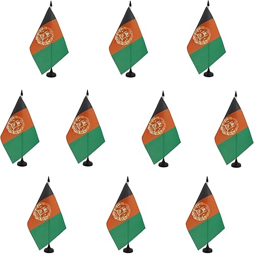 Miniatura 283 de Bandera de la bandera del Líbano de AZ, 3.9 x 5.9 in, bandera de escritorio libanesa, 5.9 x 3.9 in, barra y base de plástico negro