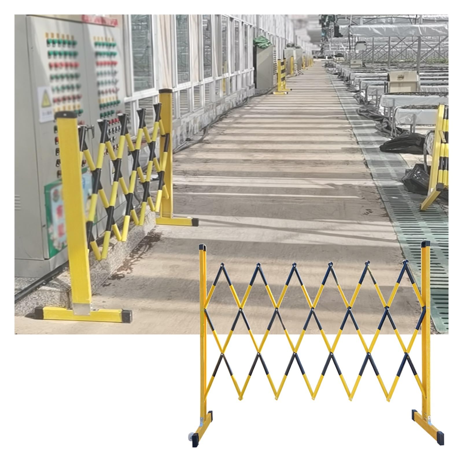 Clôture portable 5x1,2m pour protéger les accès piétons autour de vos zones de travaux
