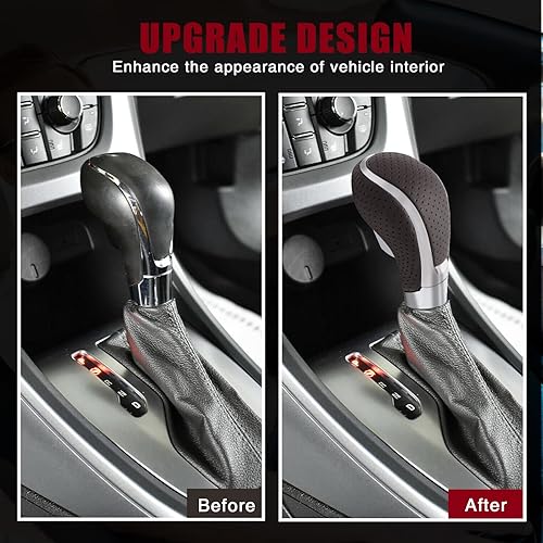 Miniatura 2 de Pomo de cambio automático de marcha Reemplazo de pomo de cambio de cuero para Buick Verano Regal GM Opel Insignia Vauxhall 2009-2013 Palanca de